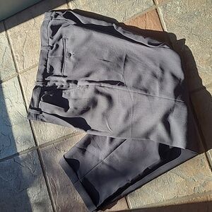 Haggar Mens 36 x 32 flex waistband dark gray no iron dress pants